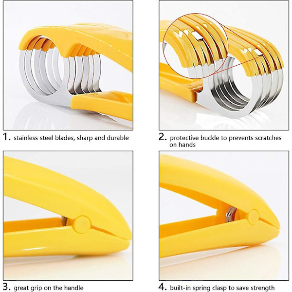 Bananskärare, Frukt- och Grönsakssalladsskalare Kök Verktyg För Banan, Korv, Jordgubbe, Druva 2 St