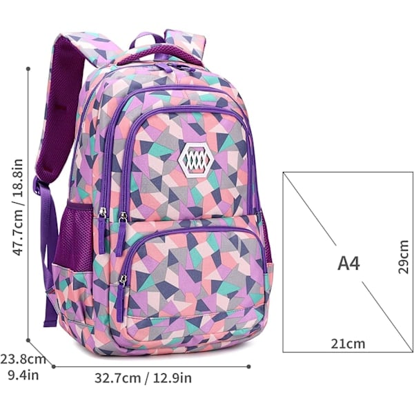 /Ryi/Reppu Koulutarvikkeet Set Nuorten koululaukut lounaslaukulla ja penaalilla lapsille Morado