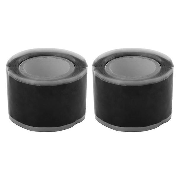 2 Rullaa Vedenkestävää Teippiä Silikonieristysteippiä Itsekiinnittyvä Sähköteippi Tiivistysteippi Musta 4.2 Black 4.2X4.2CM