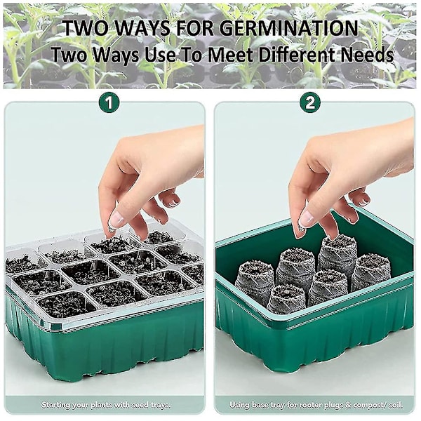 Mini-växthus för inomhus, fönsterbräda, kompatibel med fröspiring av plantor (12 st)