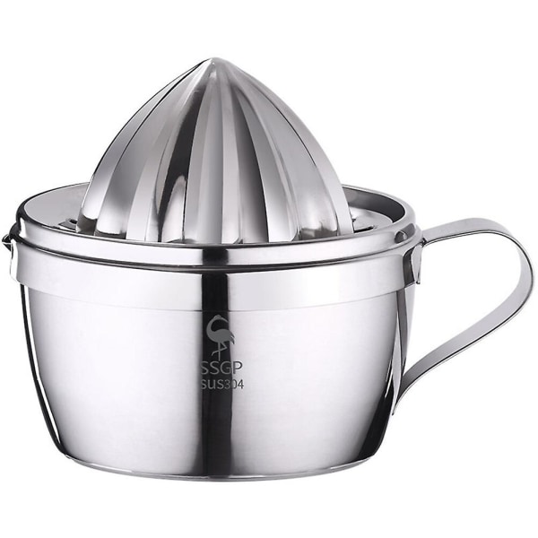 Manuell Saftpresser Multifunksjonell Rustfritt Stål Appelsinjuicepresser Bærbar Sitrusfruktjuice Maskin Silver