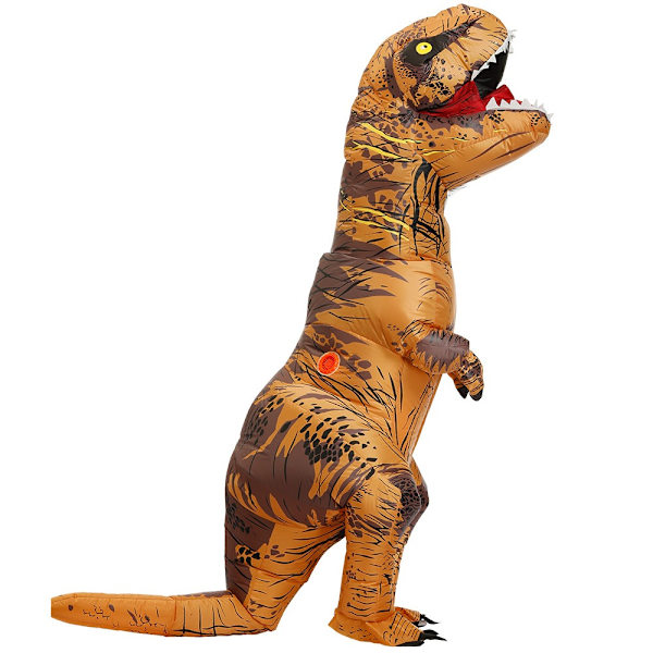 NYTT Oppblåsbart Tyrannosaurus Dinosaur Kostyme Voksen, Oppblåsbar Dinosaur Kostyme Voksen Størrelse