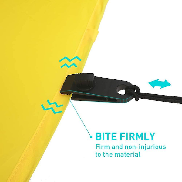 10 st Tältklämmor i Plast Multifunktionella Säkra Presenningklämmor Nylon Tältklämmor Presenningklämmor för Camping, Presenningar, Husvagn, Trädgårdsskydd
