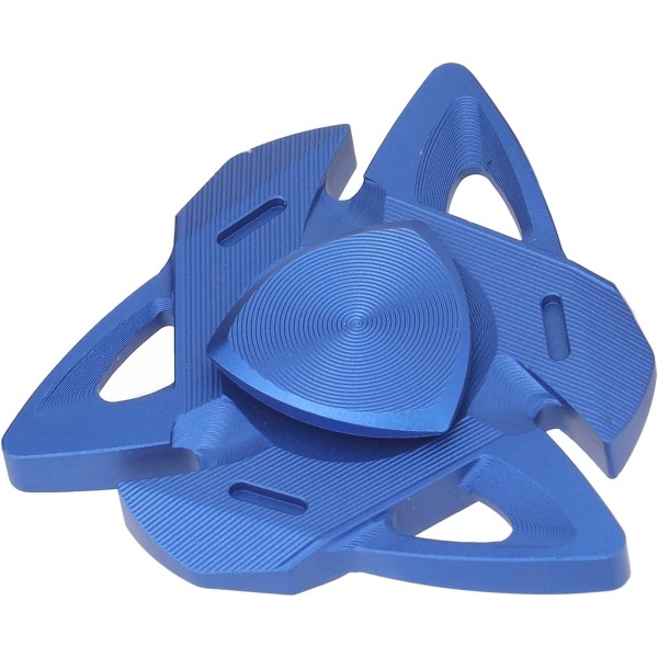 Metall fingertuppgyroskop, Hold fokus bærbar størrelse, gjennomtenkt solid fingertuppgyro, stressfrigjørende leketøy fritt for kontor (blå)