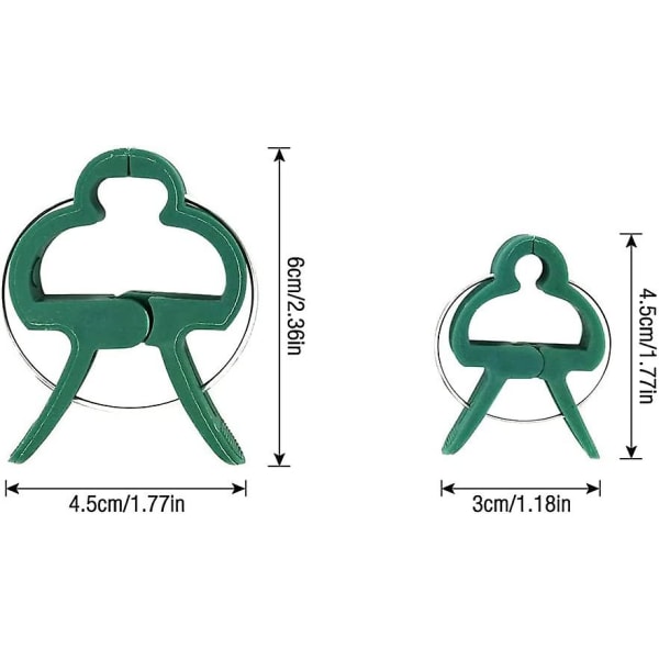 Hageplanteclips, 120 Justerbare Hageclips, 2 Størrelser Plante Støtteclips, Stabile Klemmer For Fiksering Av Klatreplanter (60 Store + 60 Små)