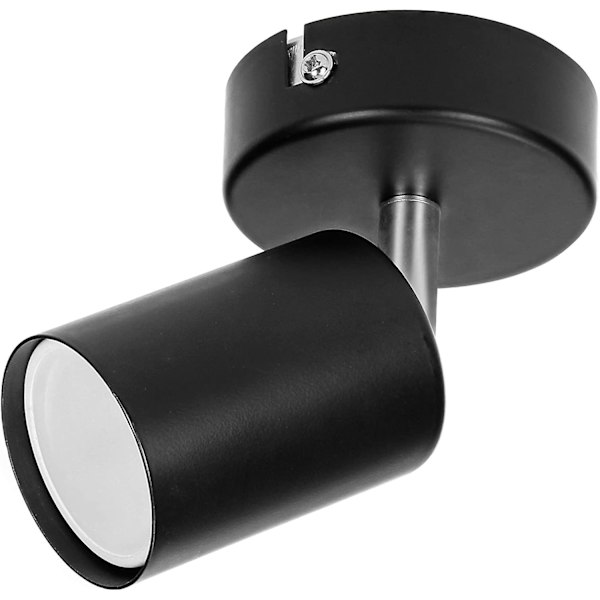 Svart Taklampa med En Huvud 1 Spot Led Justerbar Taklampa Bar Modern Roterande Spotlight För Inomhus Kontor Vardagsrum Kök Hall (svart)