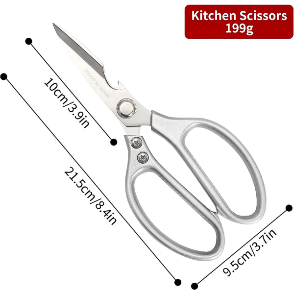 New Heavy Duty Stainless Steel Professional Kitchen Scissors Multi-function Household Kitchen Scissors Left Handed For Pizza Chicken Poultry Fish Meat