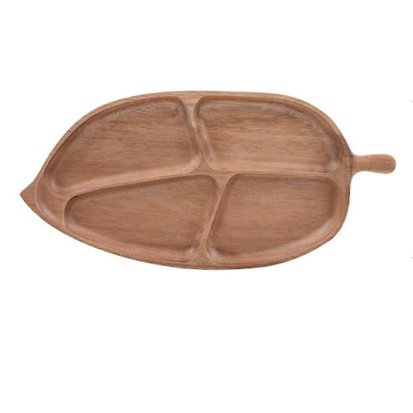 Helt Træ Uregelmæssig Oval Massivt Træ Pan Plade Frugt Fade-d