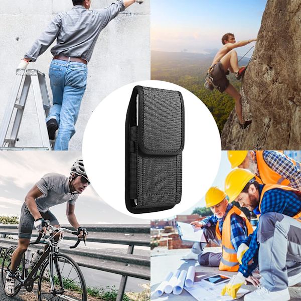 Liten mobiltelefonholster Vertikal Bältesväska för Män Kompatibel för Midjeväska Hängande Midja Universal Hängande Stil