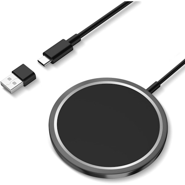 /Ryi/Apple MagSafe Laddare, iPhone Snabb Magnetisk Laddare 15W, Induktionsladdare Kompatibel med iPhone 14/14 Plus/14 Pro/14 Pro Max/15/16/13/12/11