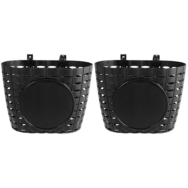 3 stk Plastbarnekurv Avtakbar Sykkel Oppbevaringskurv For Barnesykkel (svart) 2 stk 19,8X14,6X13. 2 pcs 19.8X14.6X13.1CM