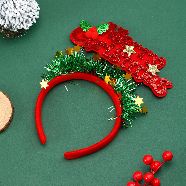 3 st julhuvudband, julhuvudbonader, söta julhårtillbehör, julklappsfavoriter, julklappstillbehör