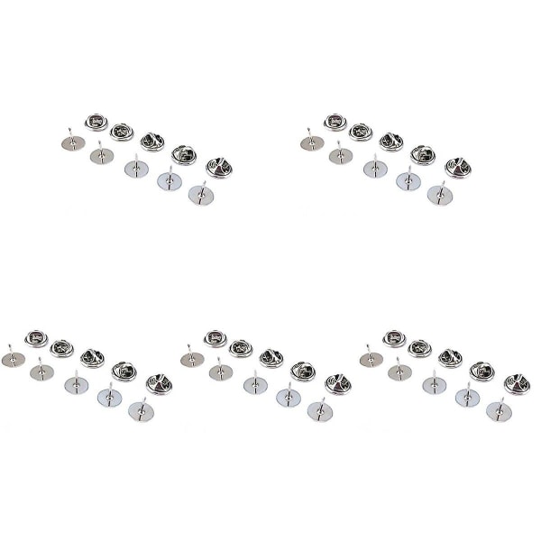 150 Sæt Clutch Tie Tacks Blanke Med Clutch Bagside (krom) 250 Sæt 250 Sets