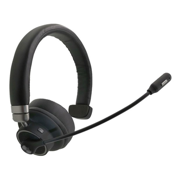 Bluetooth headset med mikrofon, trådlöst headset med brusreducering, bekväm extra kudde, stark Bt-signal, tyst, mobiltelefonheadset för O