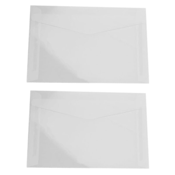 100 stk gjennomskinnelig blank hvit pergamentpapir konvolutt Postkort Invitasjoner Omslagskonvolutter
