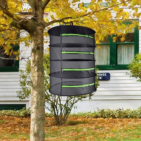 4/6-kerroksinen verkko kasvien kuivausverkko, ripustettava taittuva verkko, musta yrttien kuivausverkko vetoketjulla, yrttien kuivaaja, musta 4-kerroksinen verkko 60cm 4layer grid 60cm