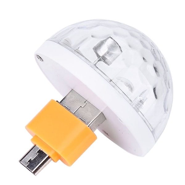 5V 5W RGBW Mini USB Discolampa med Mobiltelefonadapter (för Android)_RY