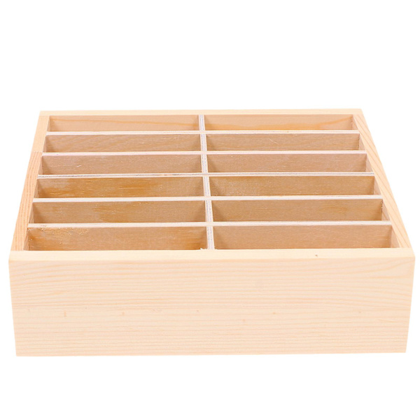 12 Rums Mobiltelefon Skrivebords Organizer Box Midlertidig Træ Telefon Box 21X15.5X9CM 21X15.5X9CM