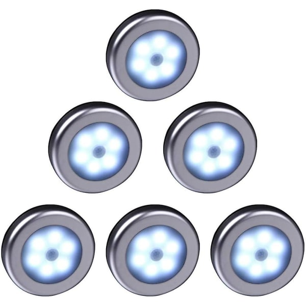 LED Natlys med Bevægelsessensor, Bevægelsessensor Lys Batteri, Automatisk Til/Fra, Trådløs Selvklæbende Væglys Til Trapper, Gang, Soveværelse, Børneværelse
