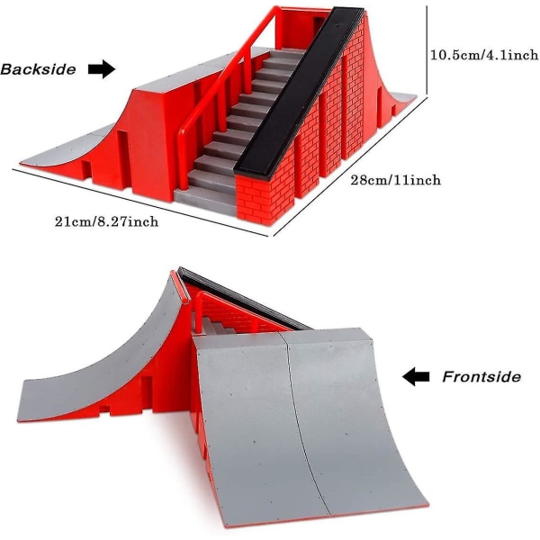 Fingerbräda Ramp Tillbehör Set, Fingerbräda Skatepark Kit Ramp Fingerbrädor Träningsprylar För Barn Och Barn (a)