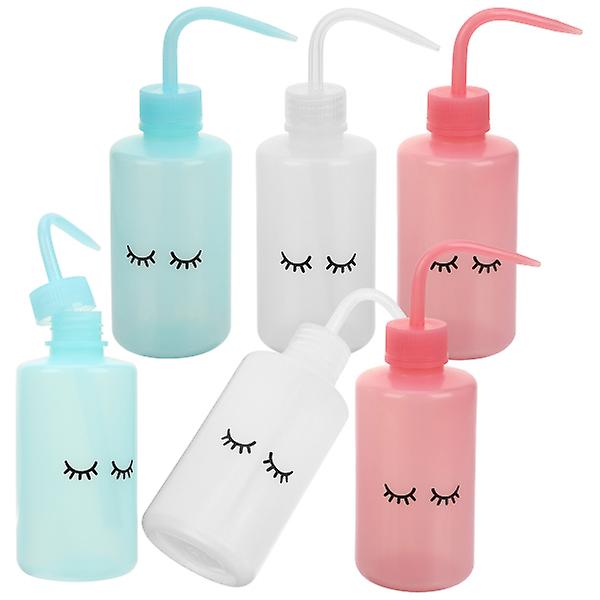 6pcs Wash Bottle Plastic Tattooing Wash Bottle Water Squirt Bottle Squeeze Bottle 250ml17x6CM