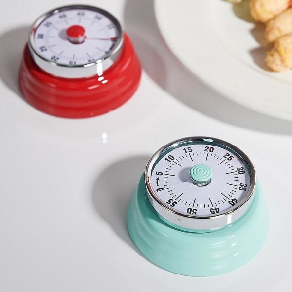 Magnetisk Mekanisk Timer 60 Minuter Visuell Köksnedräkningstimer Med Alarm För Matlagning Bakning Sport Barn