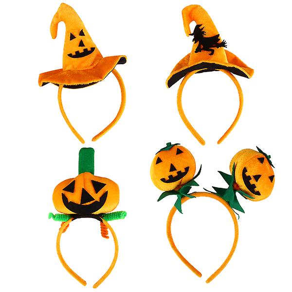 4pcs Cartoon Hair Halloween Hair Band Party Hair Clasp Hair AccessoriesOrange23X10.5cm