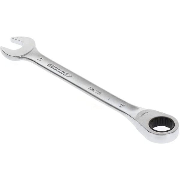 Open End Wrench With Ratchet, Size 21mm, Flat, 12 Point, Ud Profile, Wrench, 7 R 21