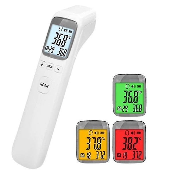 Berøringsfri infrarød pannetermometer , digitalt termometer , kroppstemperaturtermometre for voksne