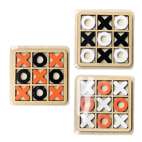 3 Set Bordspel Dekoration Tå Online Multiplayer Spel Tå Kväll Klassiska Brädspel Coola Matematikspel TåAssorterade Färger 13x13cm Assorted Color 13x13cm
