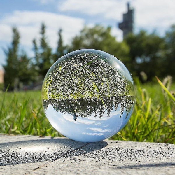 100 mm:n kristallipallolinssivalokuvaus kirkkaasta lasista parantava pallovalokuvasisustus