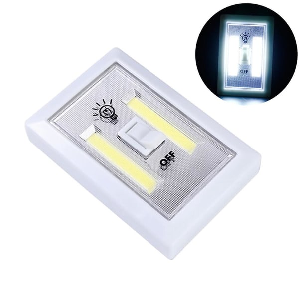Vägglampor Utomhus Led Ljusströmbrytare Led Sladdlös Ljus Cob Led Ljus Batteridriven Ljus Vit White