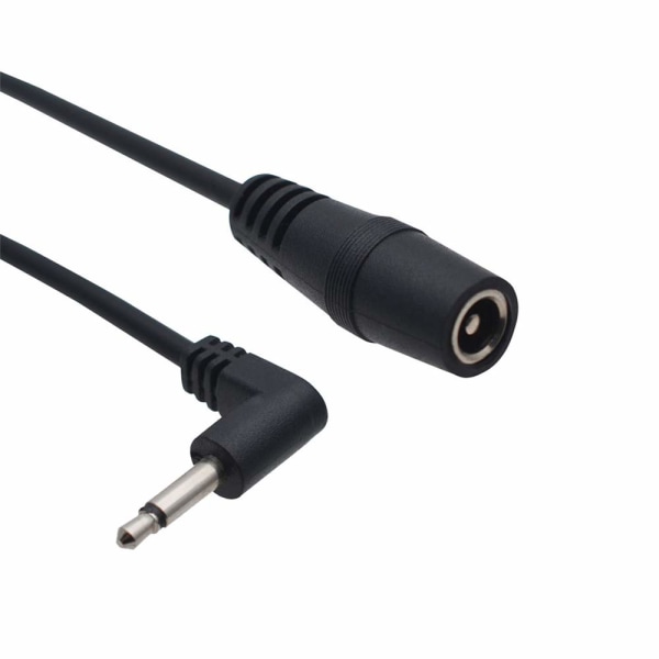 Strømkonverterkabeladapterplugg for elektrisk harmonisk elektrisk gitar effekpedal 5,5 mm 2,1/2,5 mm til 3,5 mm (2 i én pakke)