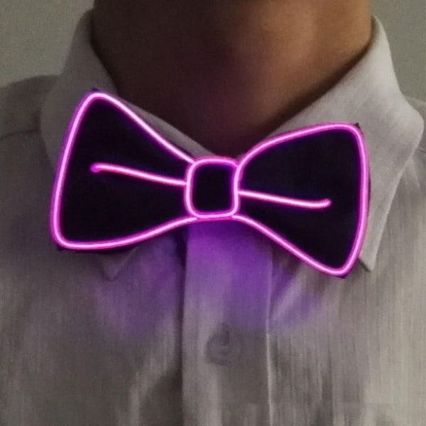 Sløyfe, LED-nyhetssløyfe for menns morsomme rave-dans, glødende sløyfe