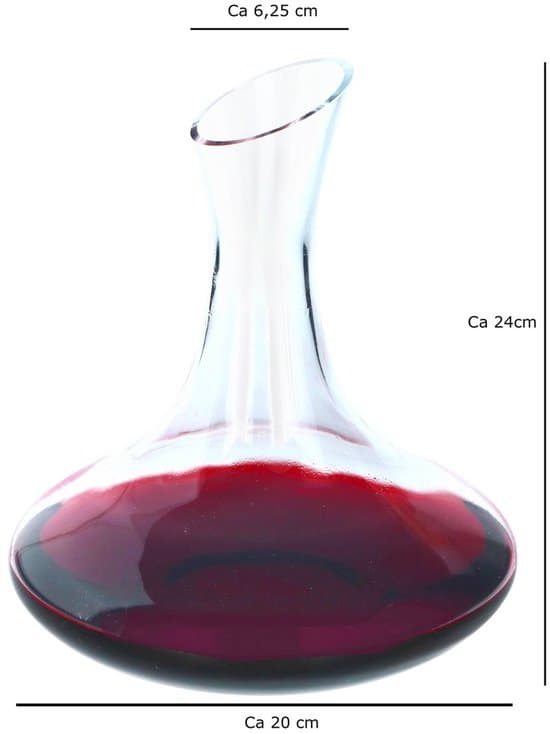 Rödvinskaraff 1,78L Handblåst Tjock Glas Vinkaraff med Bred Bas för Luftning, Elegant Vingåva för Hem, Bar, Restaurang
