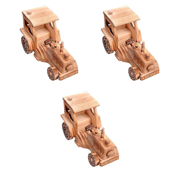 3 st Trätraktormodell Leksakstraktor Kreativ Traktormodell Utbildningsmaterial För Hemmet 3 st 1 3 pcs 11.5*21cm
