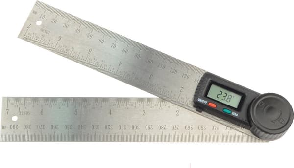 Digital Vinkelmåler Lineal 8 Tommer 200mm Rustfrit Stål Gradvinkelmåler med LCD-Display 0-360 Grader til Træbearbejdning Tømrerarbejde Byggeri