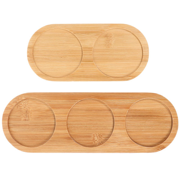 2 stk Bambus-underlag Praktiske Tekoppunder Krydderbrett Kopper Matte28.4X9.5CM Mat 28.4X9.5CM