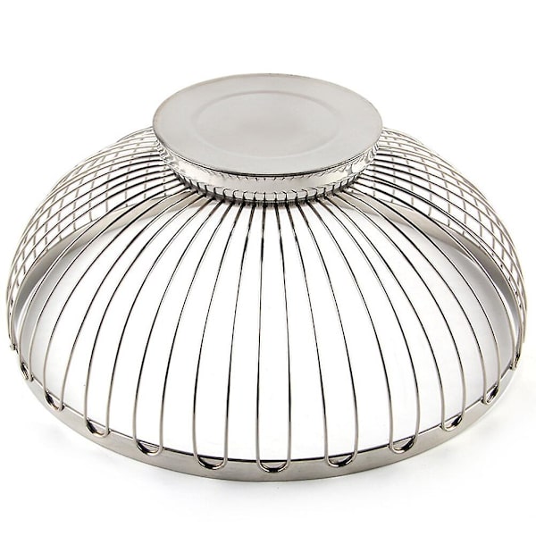 Køkken Multifunktionel Frugtkurv Rustfrit Stål Frisk Grøntsags Opbevaringsbeholder Hul-ud Vaskbakke Holder - Størrelse 4Sølv26cm Silver 26cm