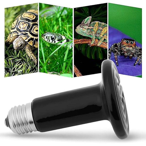 75w/100w/150w Varmelampe/pære/lys til krybdyr i keramik med infrarød stråling til krybdyr, firben, padder, skildpadder (valgfrit) (100w)