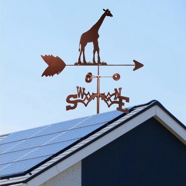 Giraffe Weather Vane ruostumaton teräs spraymaali ulkokäyttöön kattoon