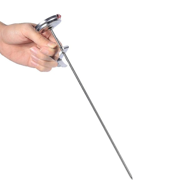 Fødevaretermometer 19 cm Lang Stabilitet Sikkerhed Rustfrit Stål Madlavningstermometer Med Klips
