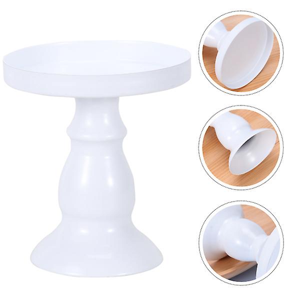 2 stk Mote Bryllup Fest Kake Display Plate Fest Cupcake Oppbevaring Stativ Hvit 9X8X8M White 9X8X8M