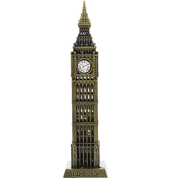 Big Ben England Metallbyggnad Modell Ornament Landmärken I London England Modell2.6x2.6x18cm 2.6x2.6x18cm