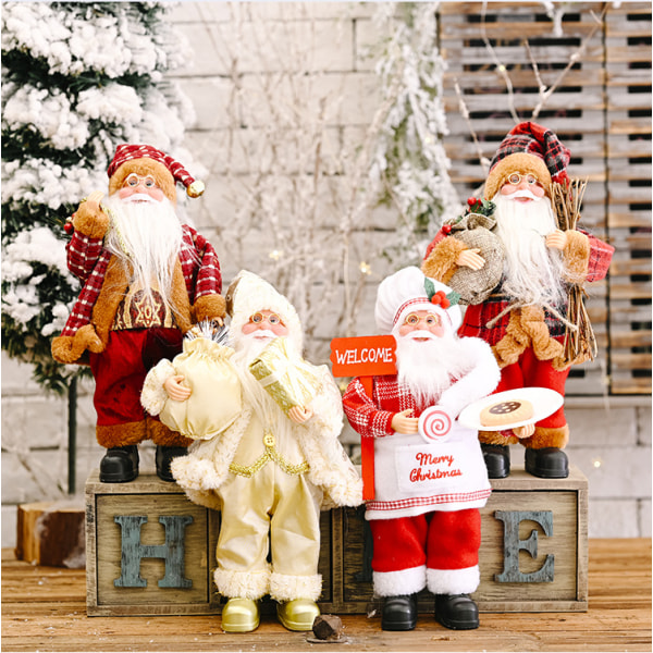 Tomtefigur Stående Julfigur Dekoration Tomtedocka för Jul