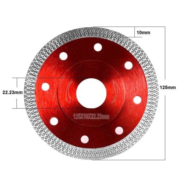 Diamantblad 125 Kakel, Fint Torrt Skärdiamantblad, Diamantskärskive Cirkelsågblads För Kakel Granit Keramik Marmor Kalksten Kakel Trä (125mm