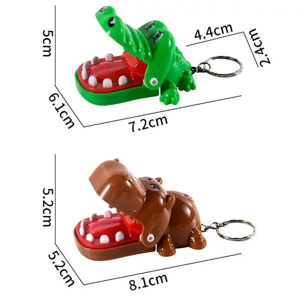 Krokodilmun, Present Familjespel Nyhet Praktisk Leksak med Nyckelring Bita Hand Alligator Krokodil Leksaker Bita Finger Spel Skämt T