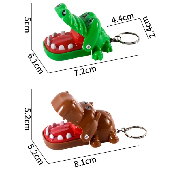 Krokodilmun, present Familjespel Nyhet Praktisk leksak med nyckelring Bitande hand Alligator Krokodilleksaker Bite Finger Game Gags T