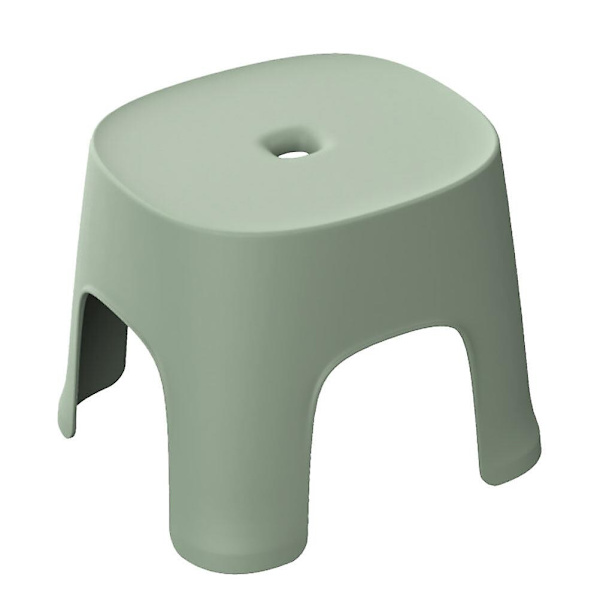 1 stk Multifunksjons Plastkrakk Anti-Skli Lav Krakk Sko Påkledning Krakk Baderom Liten Krakk For Hjem (Lysegrønn) Green 26*24cm