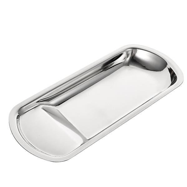 1 stk Serveringsbakke i Rustfrit Stål Multifunktionel Ske Skovl Plade Til KøkkenSølv26.5X12X2.5CM Silver 26.5X12X2.5CM